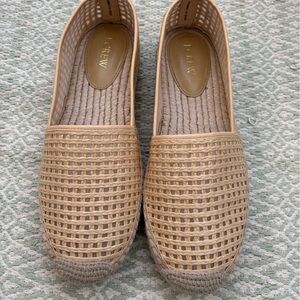 J. Crew Women's Woven Tan Espadrilles